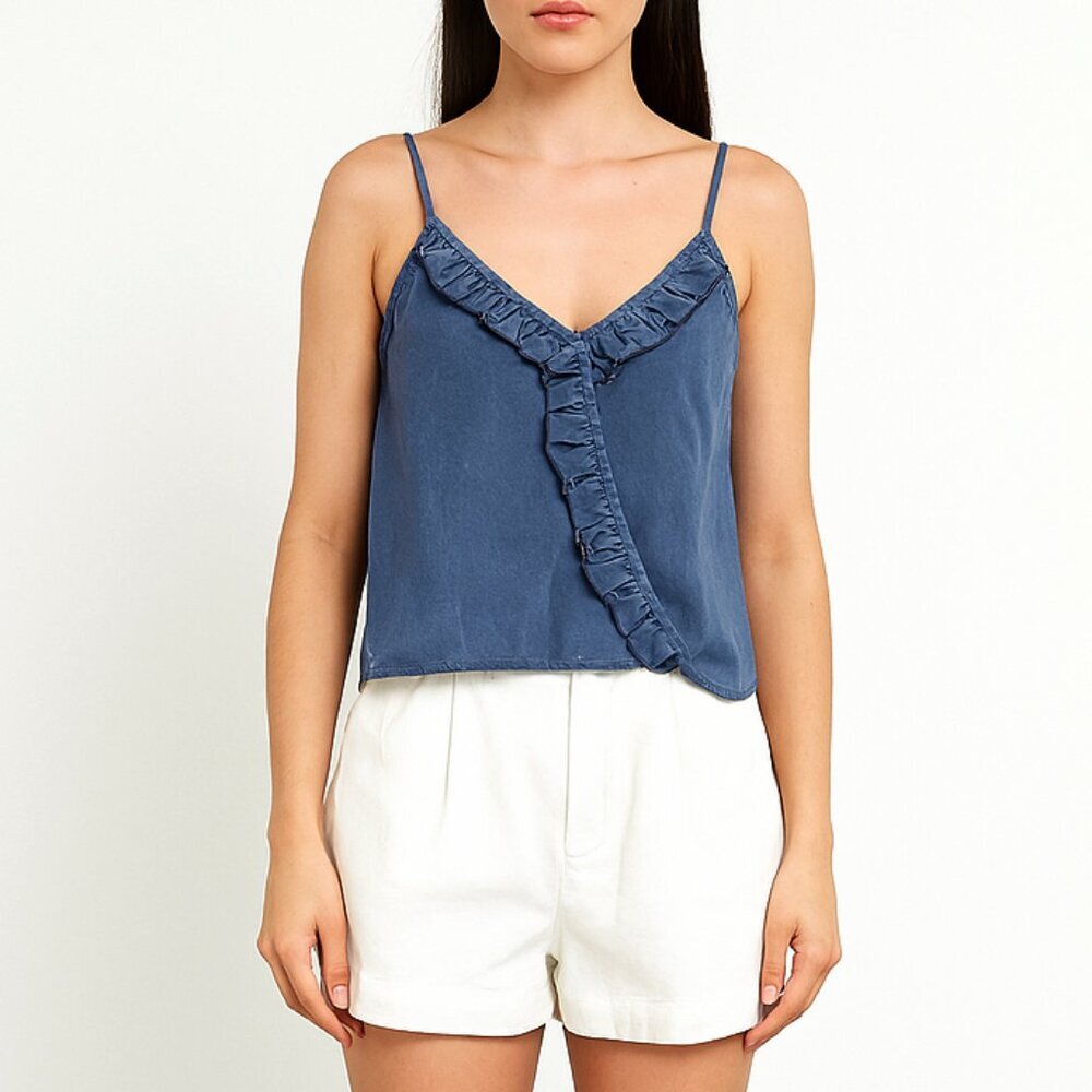Vintage Havana Mineral Wash  Ruffle Surplice